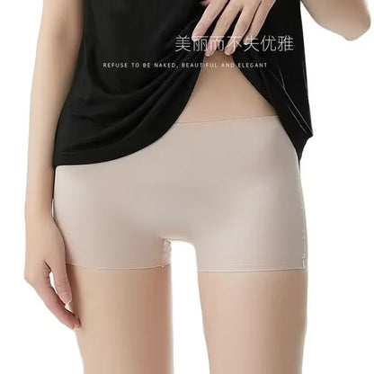 Ice Silk Seamless Shorty Underpants Fashion Panties for Women Summer Thin Shorts New Women Boxers Female Underwear Woman Panties
