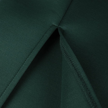 Women'S plus Size Slim-Fit Green Evening Gown with Split Ends