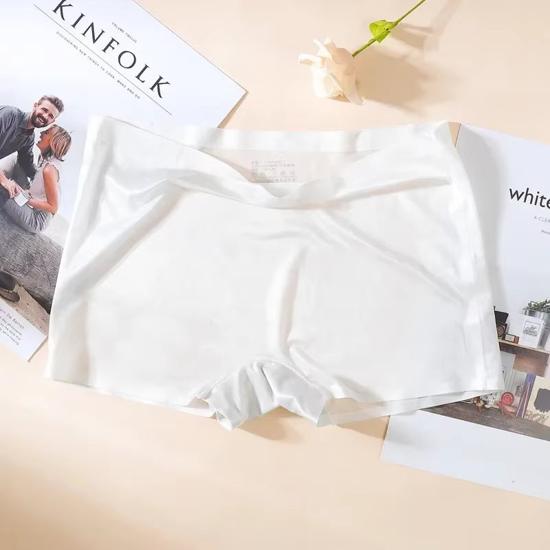 Ice Silk Seamless Shorty Underpants Fashion Panties for Women Summer Thin Shorts New Women Boxers Female Underwear Woman Panties